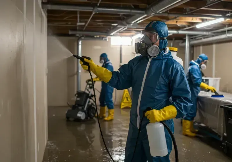 Basement Sanitization and Antimicrobial Treatment process in Addison, TX